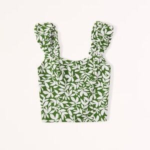 Abercrombie & Fitch Bubble Strap Poplin Top